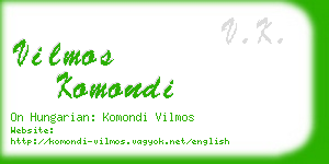 vilmos komondi business card